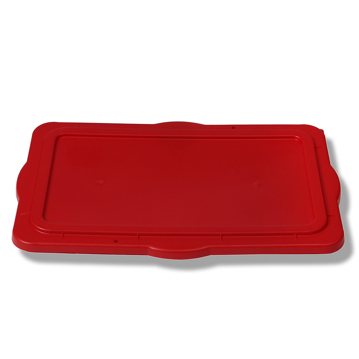 Coperchio per impilaggio per contenitore in plastica, in polietilene, con salda chiusura, rosso-0