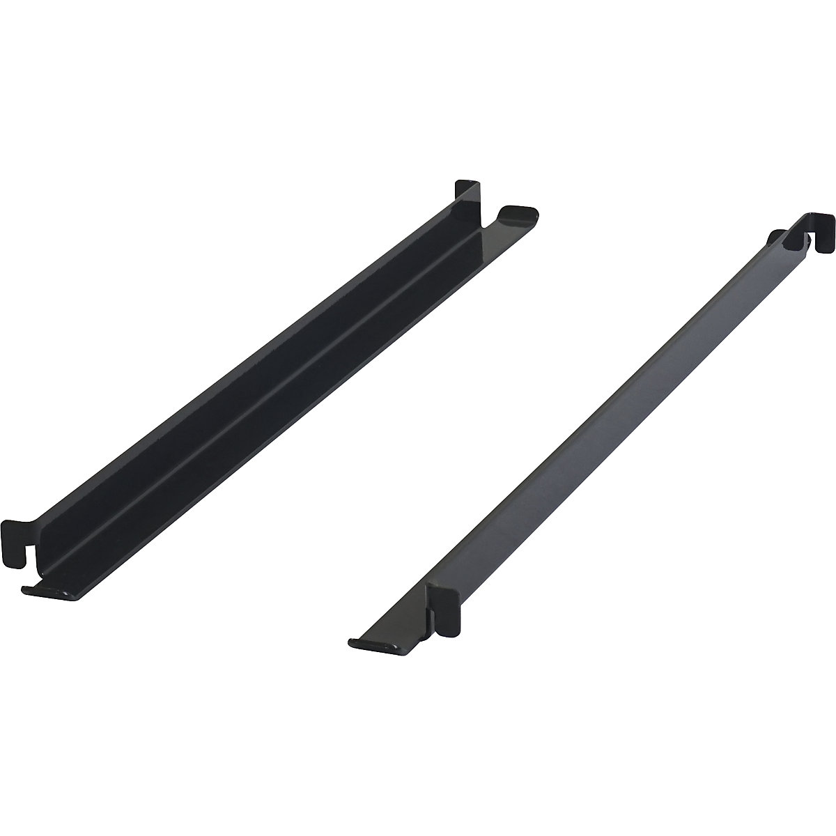 Binari di supporto CustomLine – eurokraft pro, lunghezza 518 mm, conf. da 2 pz., grigio antracite RAL 7016-0