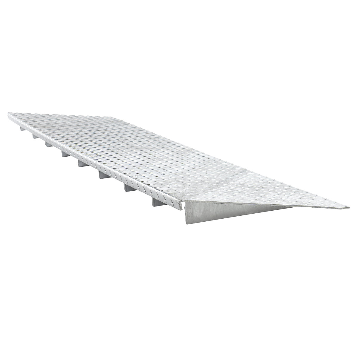 Rampa d'accesso per vasche piatte in acciaio – eurokraft pro, profondità 500 mm, carico ruote 500 kg, larghezza 1900 mm-0