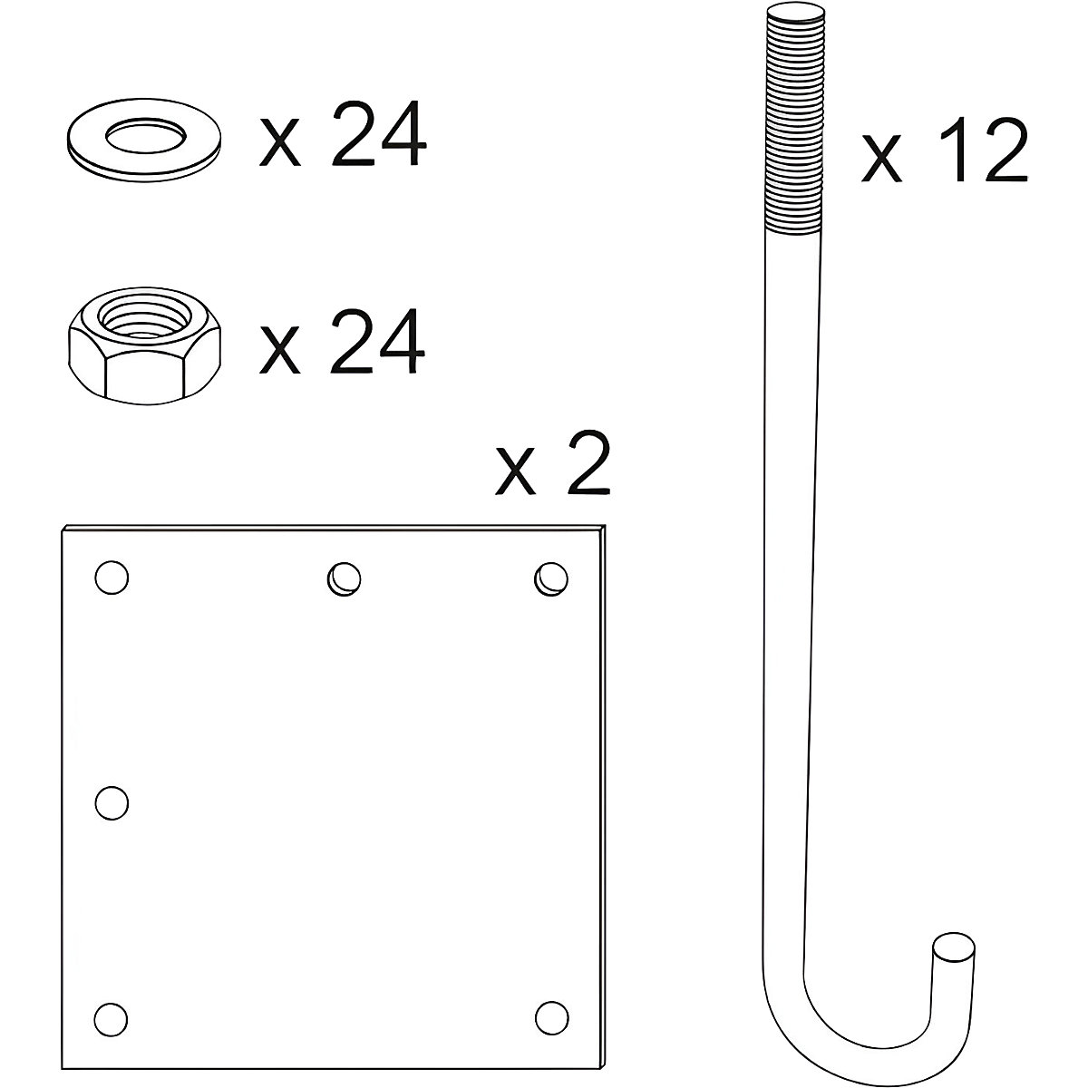 Set di montaggio per limitatore di altezza