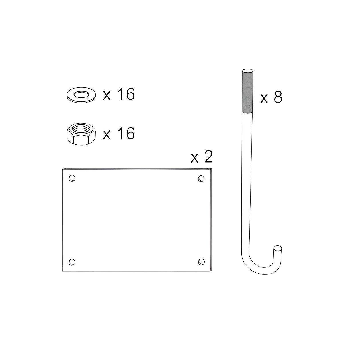 Set di montaggio per limitatore di altezza
