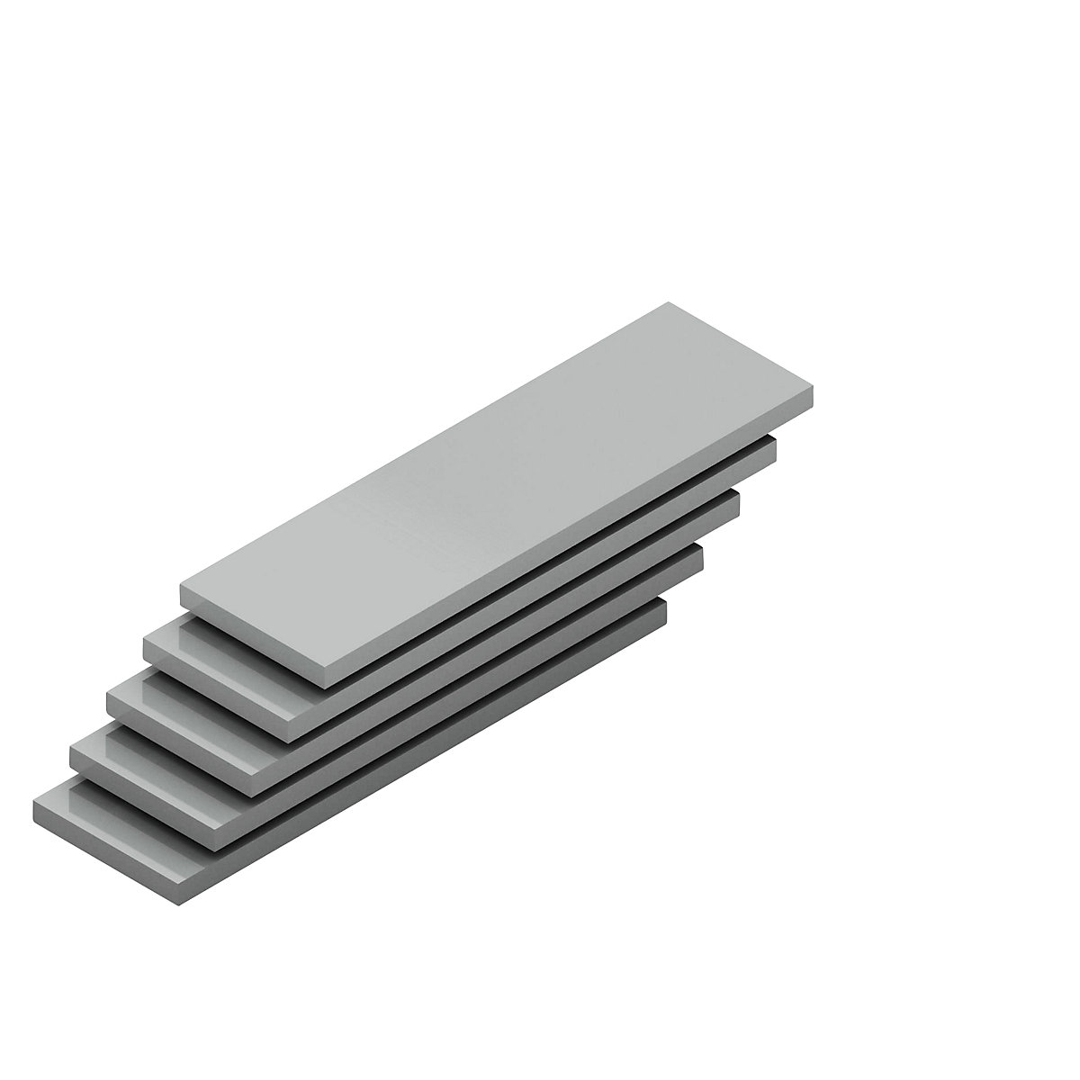 Ripiano, larghezza 1000 mm, conf. da 5 pz. – hofe, profondità 300 mm, portata 350 kg, zincato-0