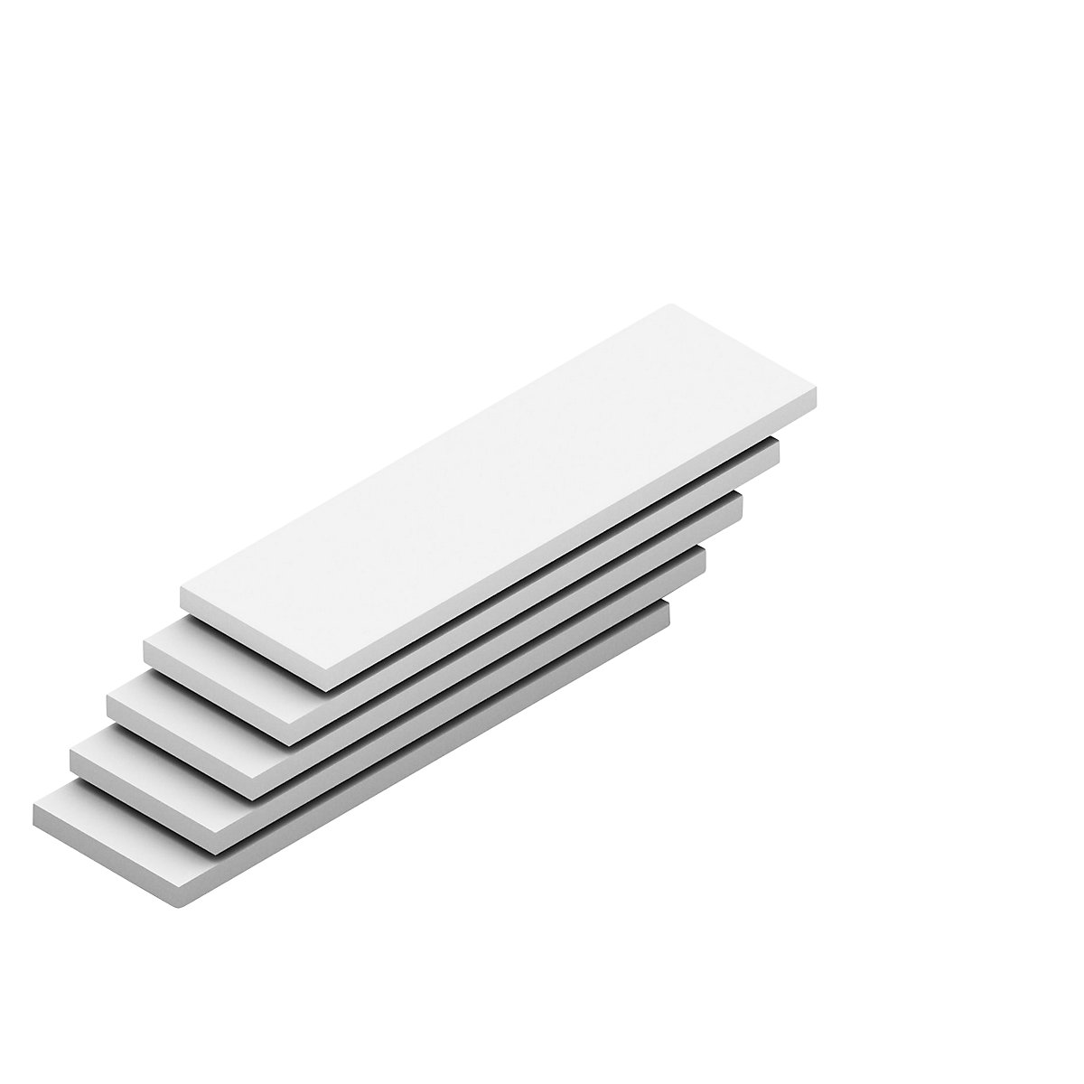 Ripiano, larghezza 1000 mm, conf. da 5 pz. – hofe, profondità 300 mm, portata 350 kg, grigio-0