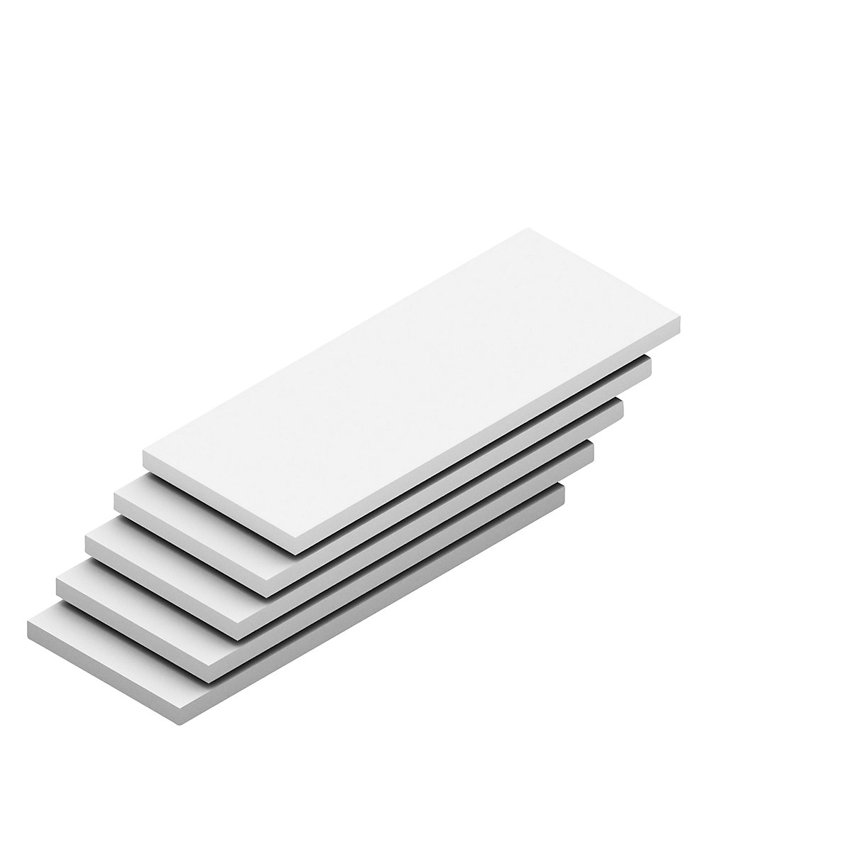 Ripiano, larghezza 1000 mm, conf. da 5 pz. – hofe, profondità 400 mm, portata 350 kg, grigio-0