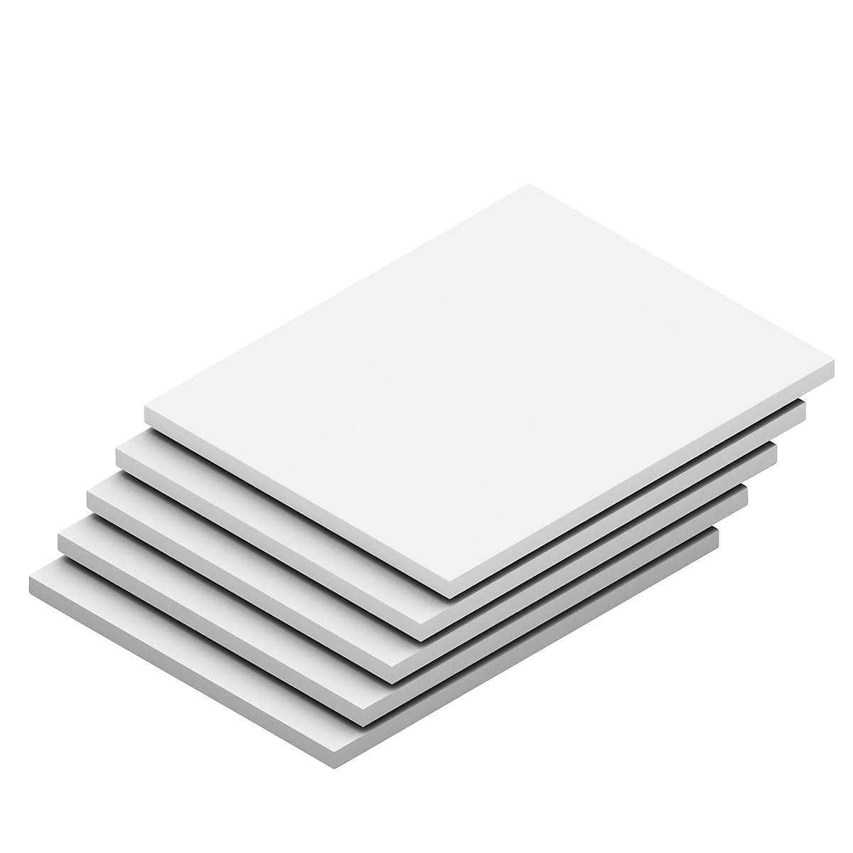 Ripiano, larghezza 1000 mm, conf. da 5 pz. – hofe, profondità 800 mm, portata 350 kg, grigio-0