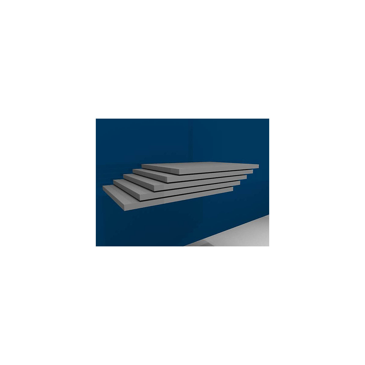 Ripiano, larghezza 1000 mm, conf. da 5 pz. – hofe, profondità 800 mm, portata 200 kg, zincato-0