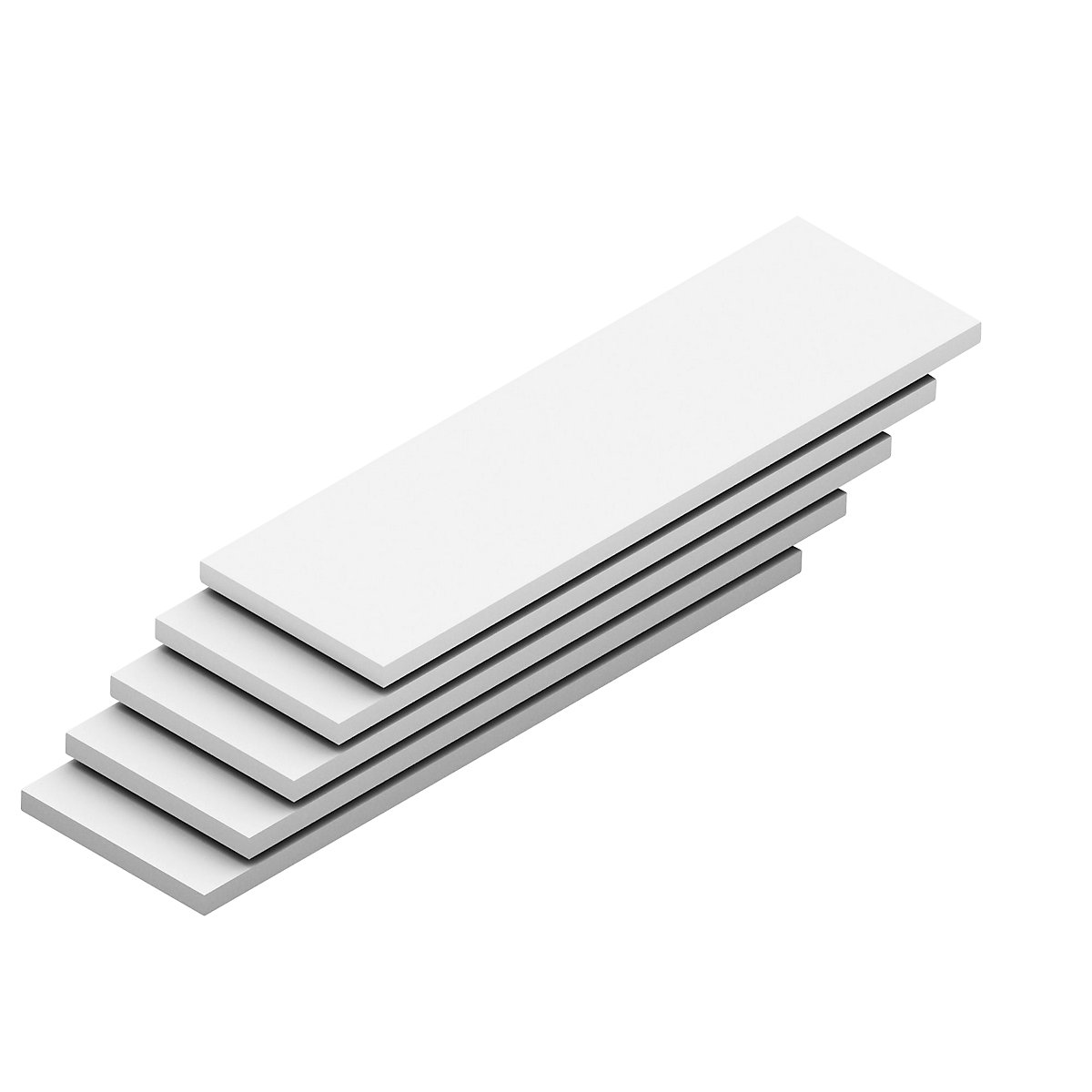 Ripiano, larghezza 1300 mm, conf. da 5 pz. – hofe, profondità 400 mm, portata 125 kg, grigio-0