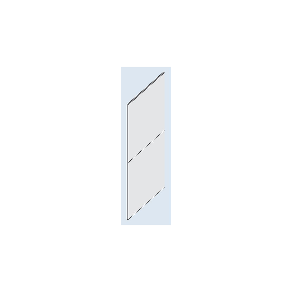 Rivestimento parete posteriore – eurokraft pro, lamiera piena, per altezza 2500 mm, grigio chiaro-0