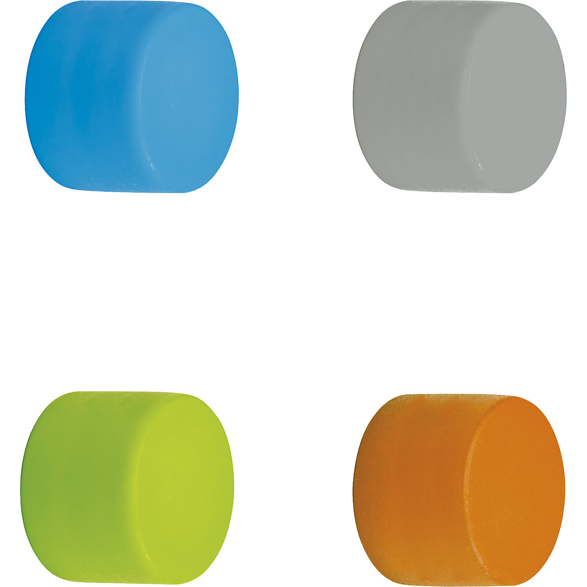 Disco magnetico al neodimio in silicone – MAUL, conf. da 16 pezzi, forza di attrazione 1,5 kg, colori assortiti-0