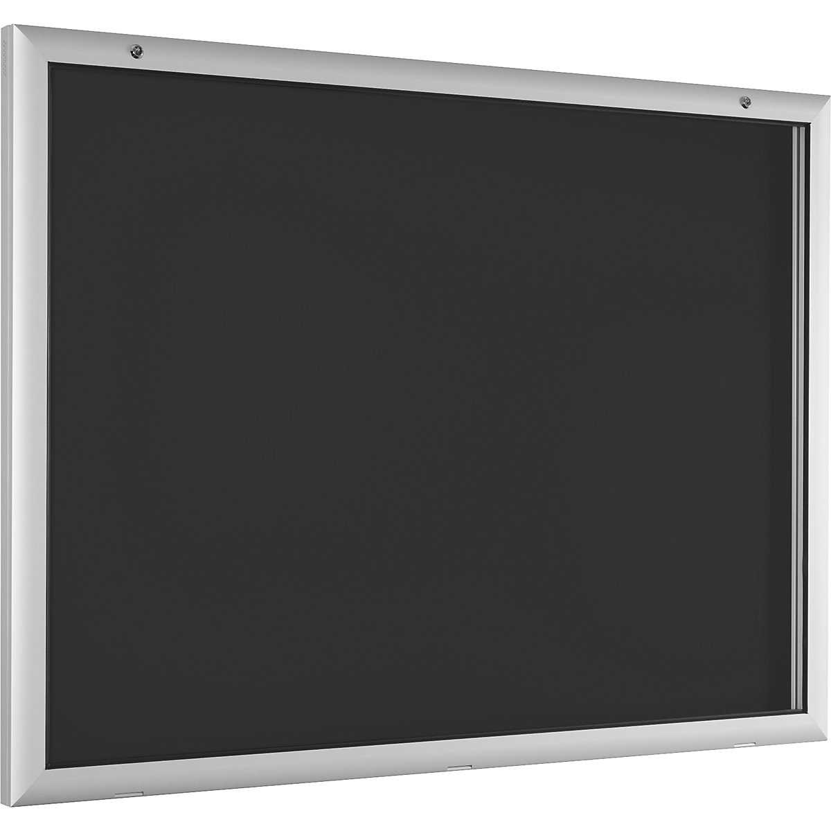 Bacheca per interni ed esterni, apertura anta a 180° verso il basso, per UNI A0, pannello posteriore grigio antracite RAL 7016-0
