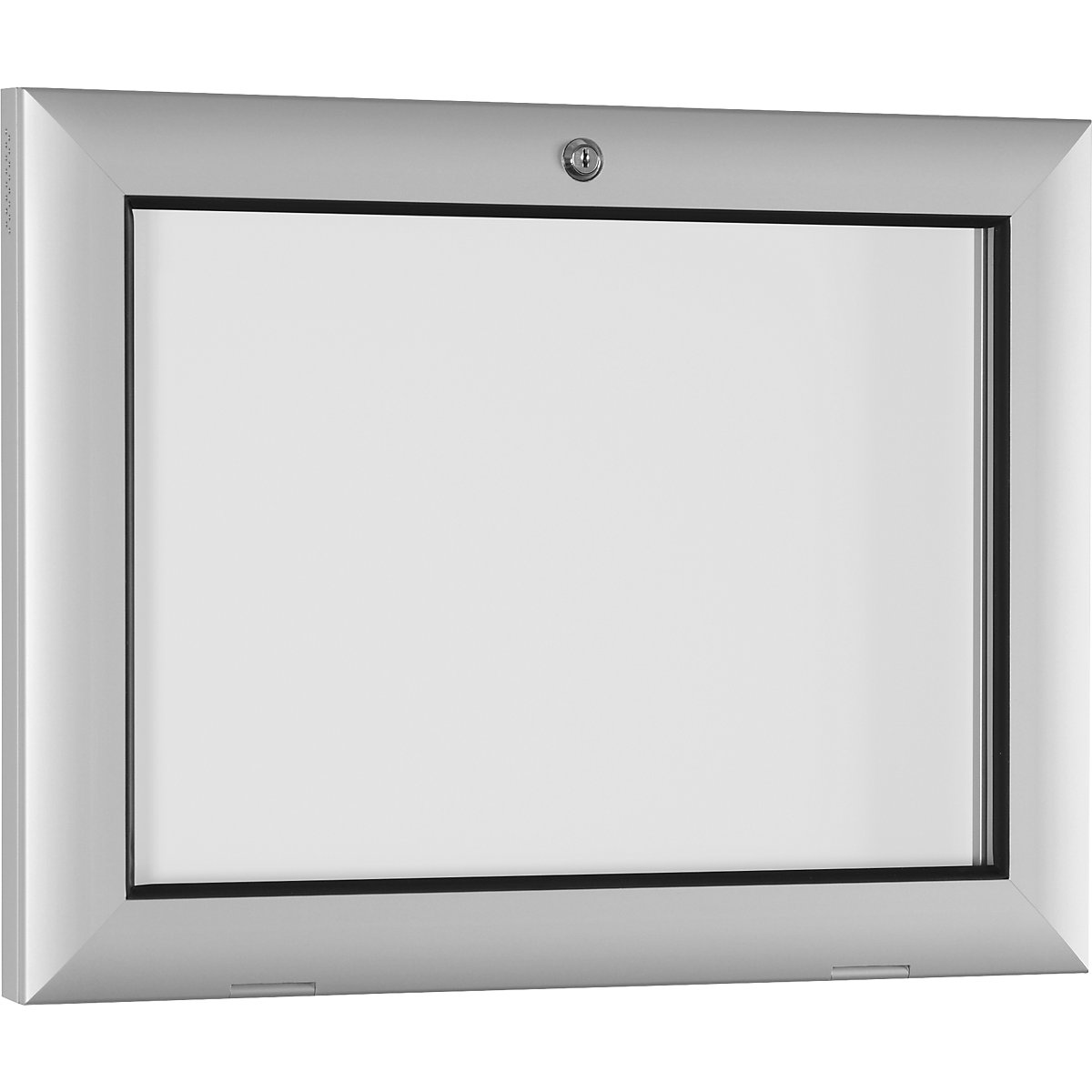 Bacheca per interni ed esterni, apertura anta a 180° verso il basso, per UNI A3, pannello posteriore bianco puro RAL 9010-0