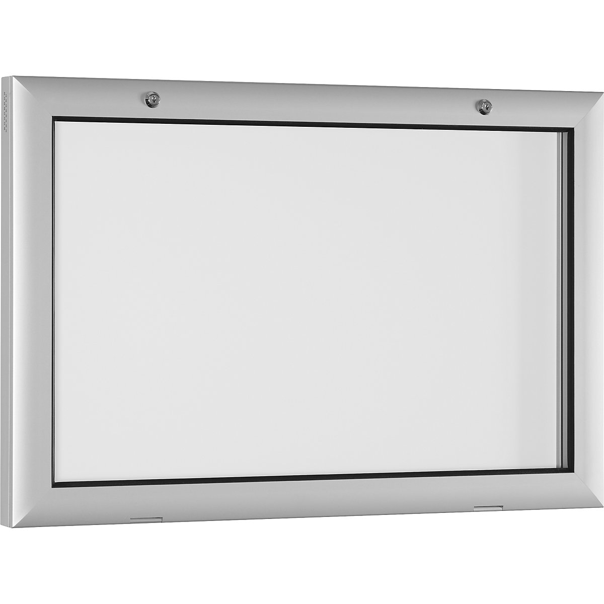 Bacheca per interni ed esterni, apertura anta a 180° verso il basso, per UNI A2, pannello posteriore bianco puro RAL 9010-0