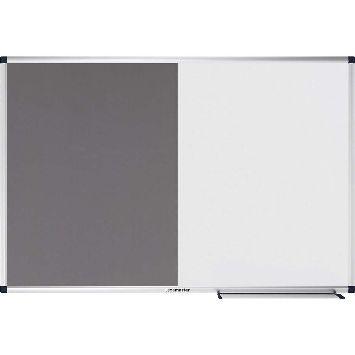 Lavagna combinata UNITE – Legamaster, feltro e acciaio magnetico, largh. x alt. 900 x 600 mm, bianco/grigio-0