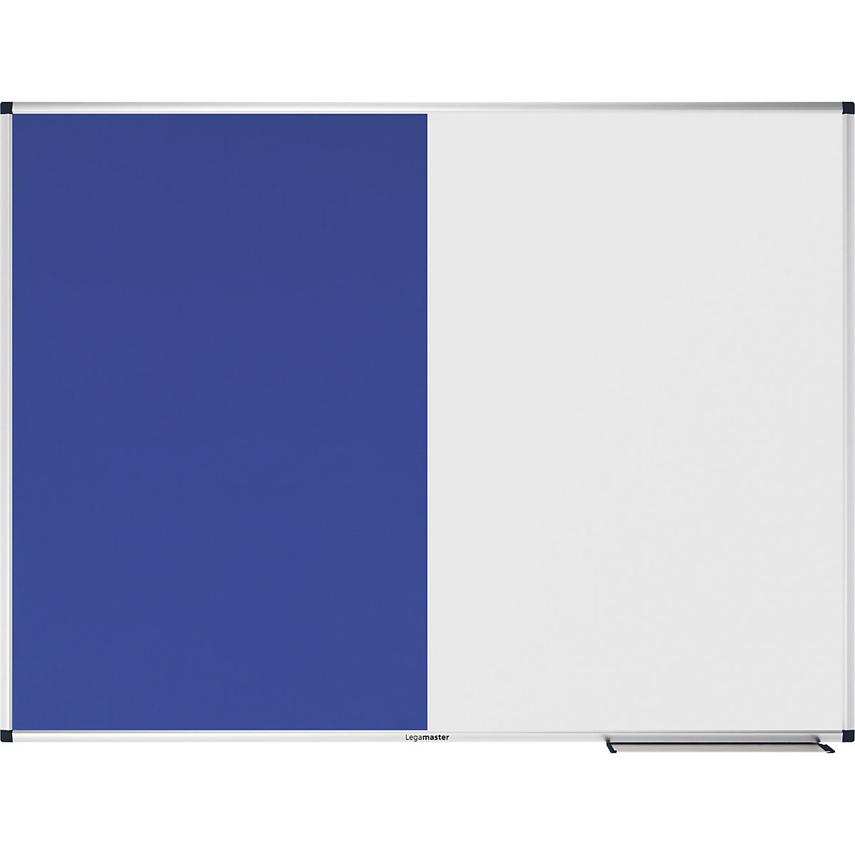 Lavagna combinata UNITE – Legamaster, feltro e acciaio magnetico, largh. x alt. 1200 x 900 mm, bianco/blu-0