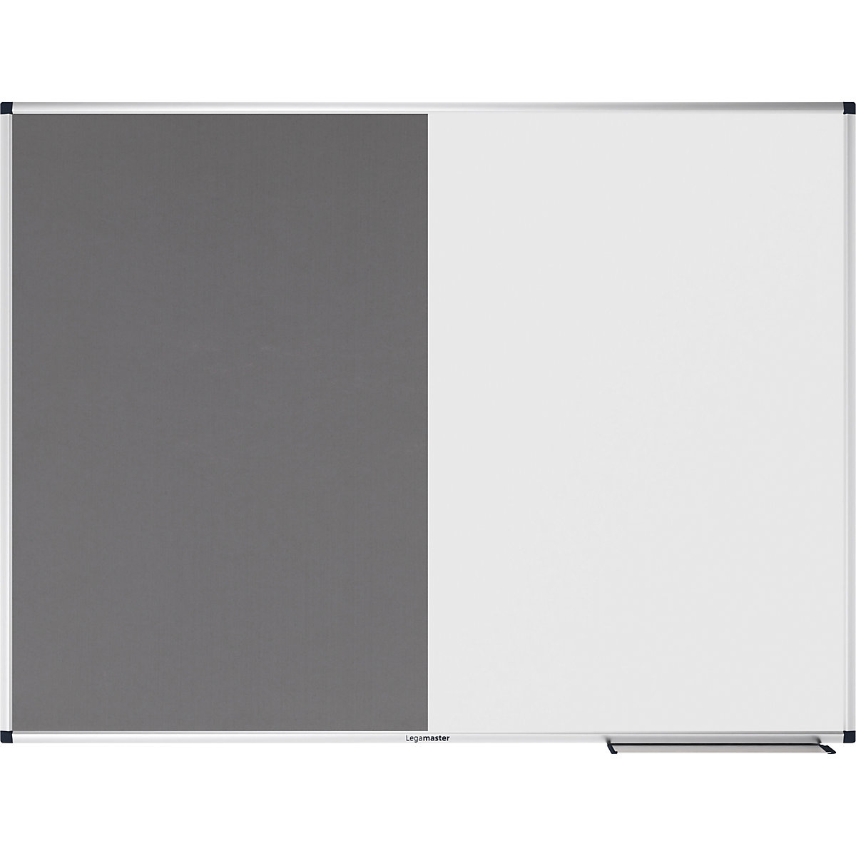 Lavagna combinata UNITE – Legamaster, feltro e acciaio magnetico, largh. x alt. 1200 x 900 mm, bianco/grigio-0