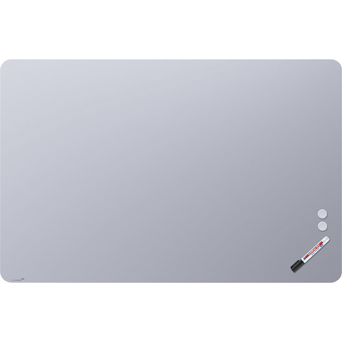 Lavagna in vetro opaco, angoli arrotondati – Legamaster, vetro di sicurezza, largh. x alt. 1500 x 1000 mm, blu pastello-0