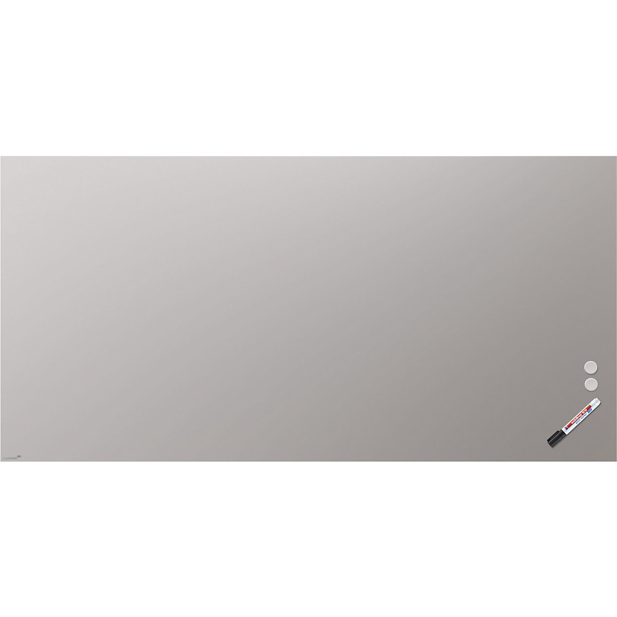 Lavagna in vetro opaco – Legamaster, vetro di sicurezza, largh. x alt. 2000 x 1000 mm, grigio caldo-0