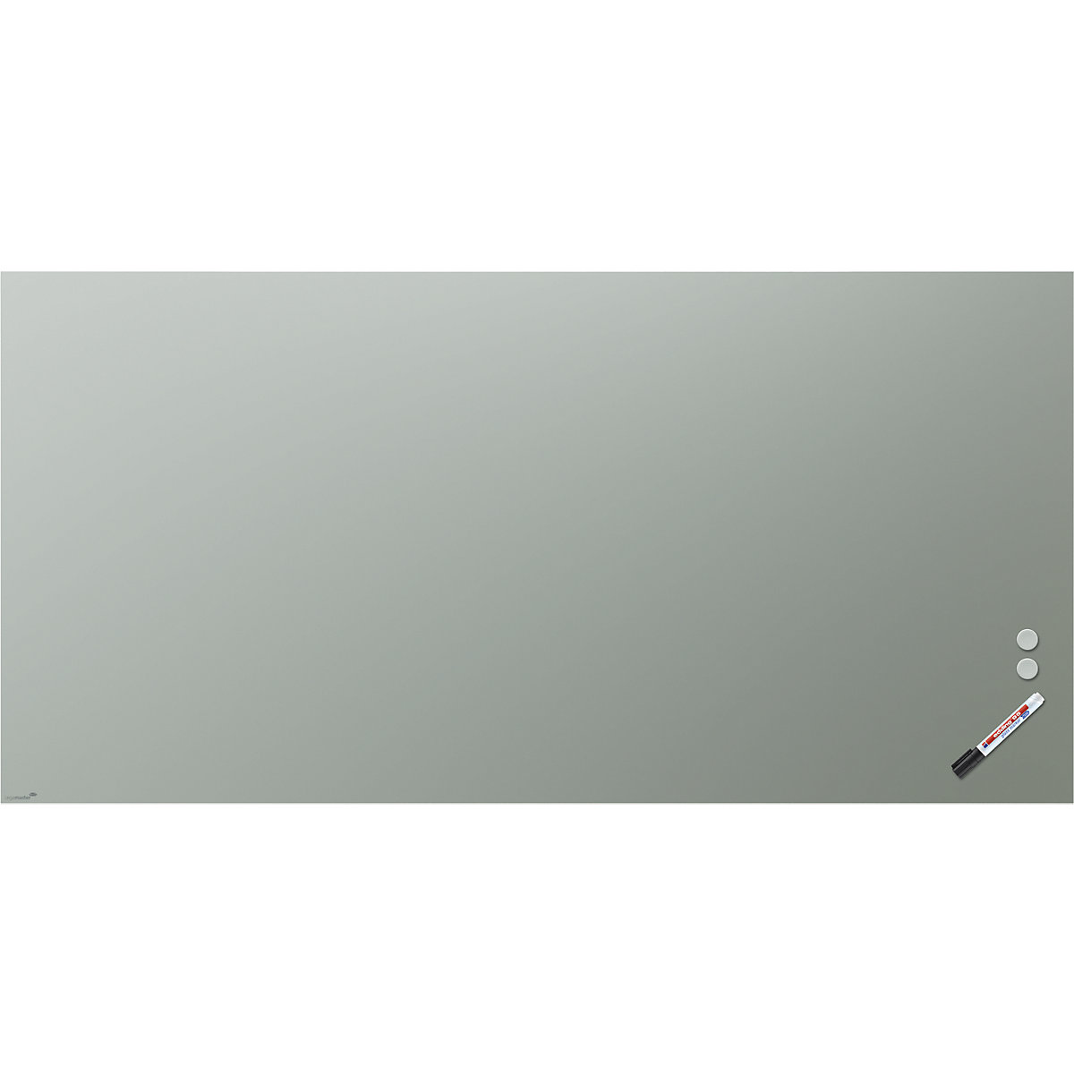 Lavagna in vetro opaco – Legamaster, vetro di sicurezza, largh. x alt. 2000 x 1000 mm, salvia-0