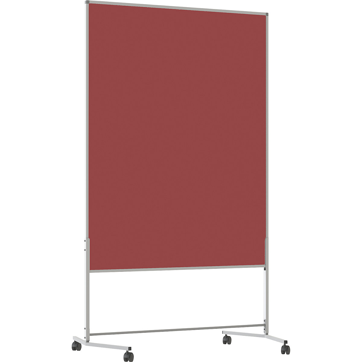 Lavagna per presentazioni, con rotelle – eurokraft basic, rivestimento in tessuto / lavagna bianca, largh. x alt. 1200 x 1500 mm, marrone rossiccio-0