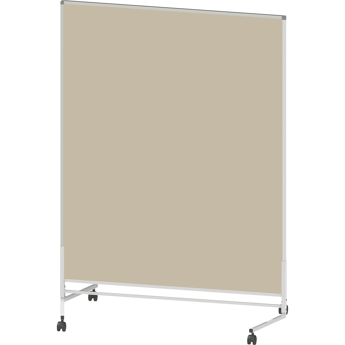 Parete funzionale mobile, tessuto, su due lati, beige, largh. x alt. 1200 x 1500 mm-0