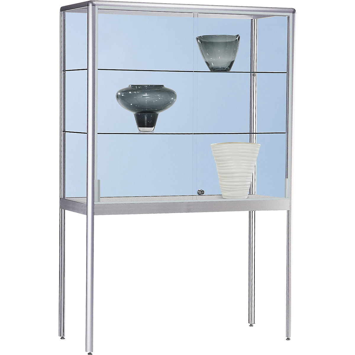 Vetrinetta – eurokraft pro, versione vetrinetta ad armadio, larghezza 1500 mm, 2 ante scorrevoli-0