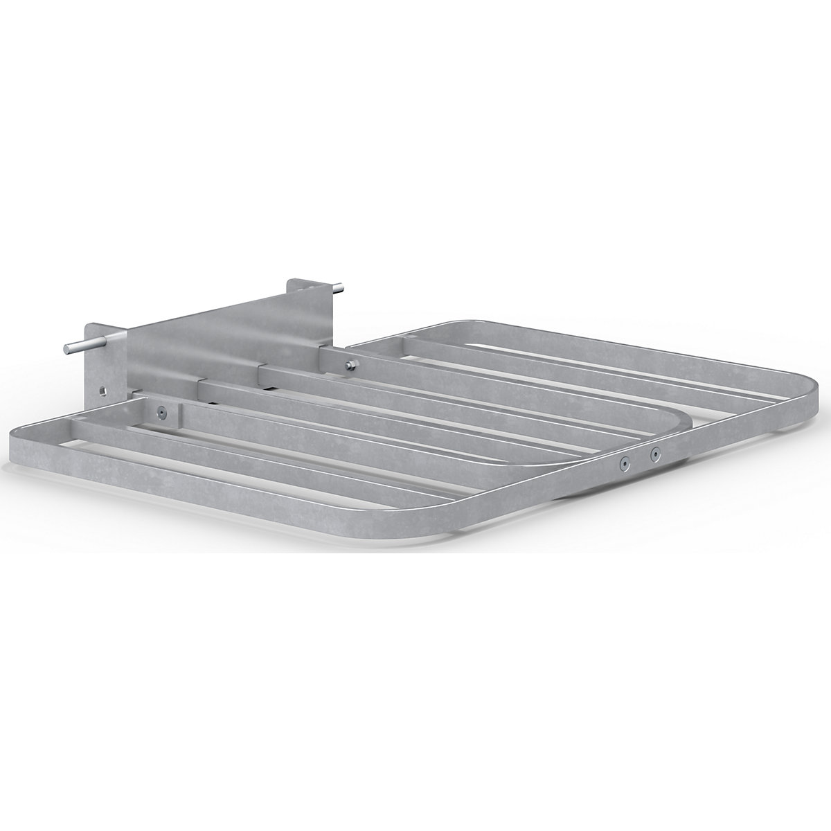 Carrello per sacchi, piano di appoggio per pacchi – eurokraft pro, largh. x prof. 430 x 450 mm, zincatura elettrolitica-0
