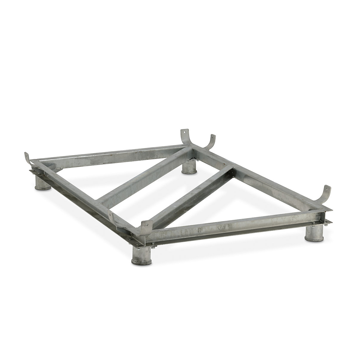 Basamento in acciaio – CEMO, zincato, per lungh. x largh. 2108 x 1480 mm, capacità 2200 litri-0