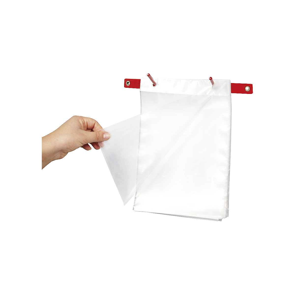 Fissaggio per sacchetti – ratioform, in blocco a strappo 245 x 20 mm, larghezza blocco 3 – 18 cm-0