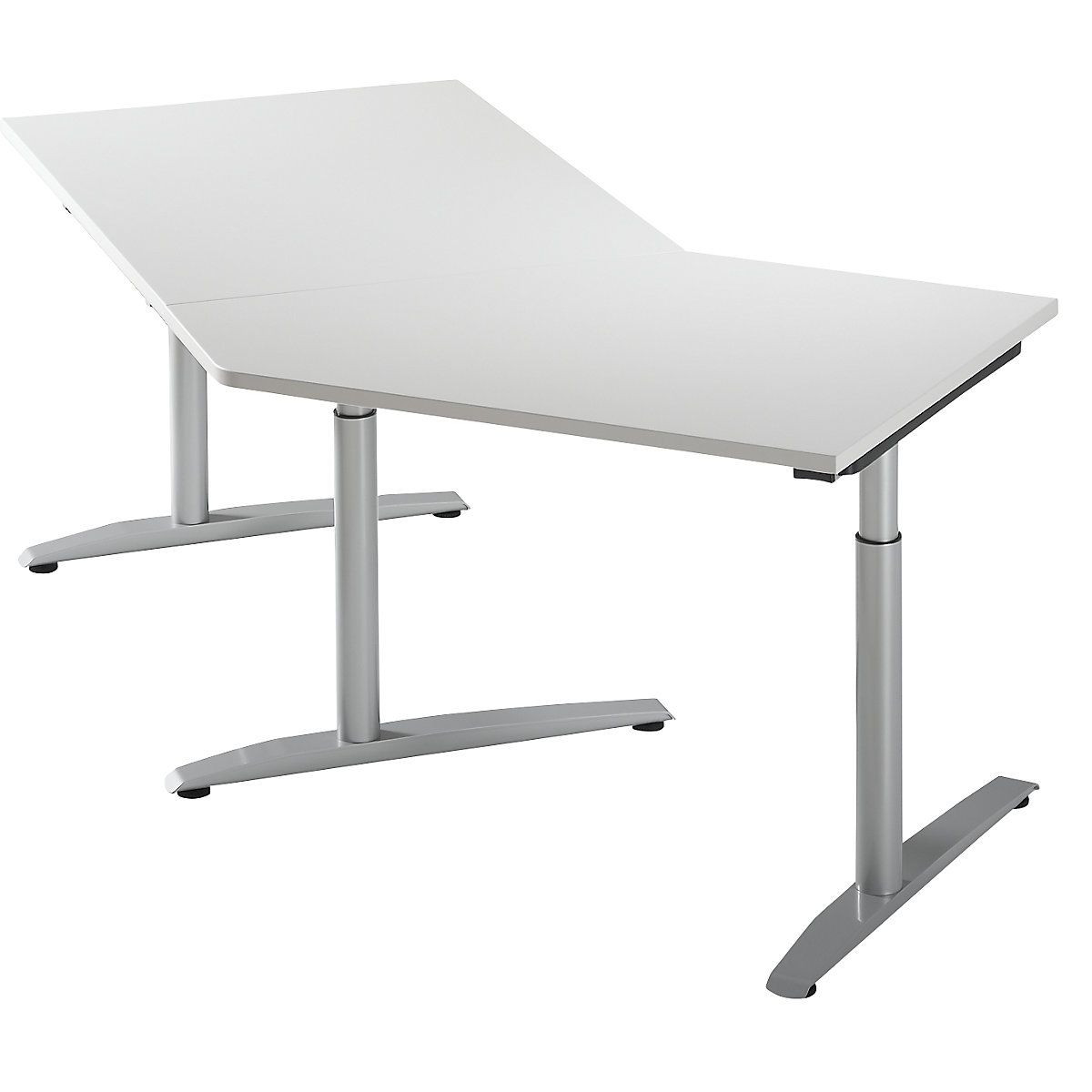 Piano laterale, altezza regolabile 680 – 820 mm HANNA, 45°, per montaggio a destra, grigio chiaro-0