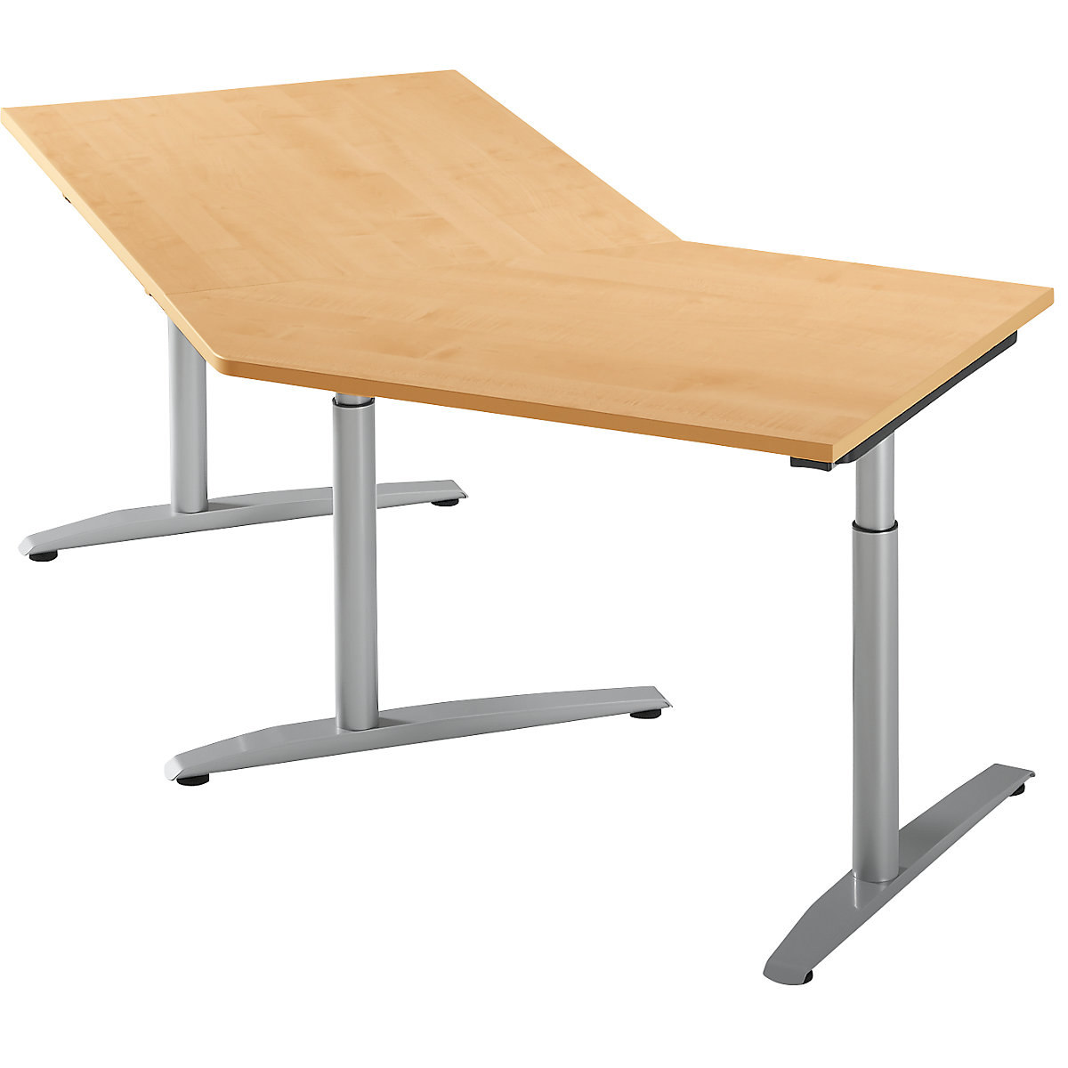 Piano laterale, altezza regolabile 680 – 820 mm HANNA, 45°, per montaggio a destra, simil faggio-0