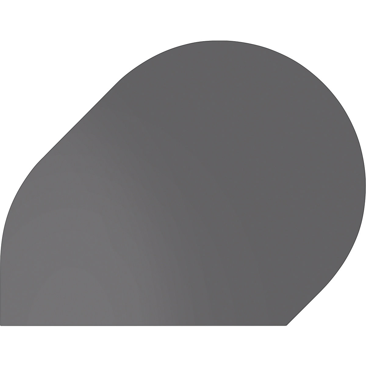 Piano laterale ANNY – eurokraft pro, montante incluso, grafite / grafite-0