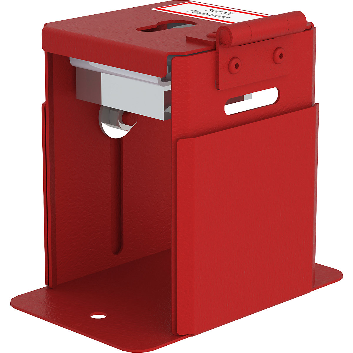 Portascale, per semicilindro profilato a cura del cliente senza serratura, rosso-0