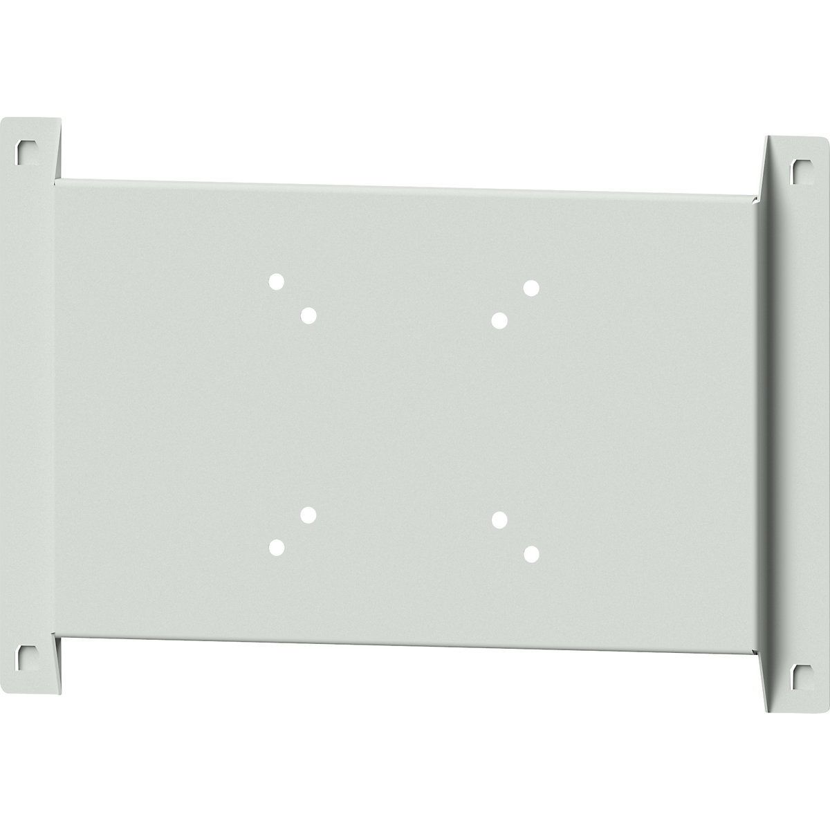 Supporto per monitor per banchi da lavoro con regolazione elettrica dell'altezza LIFT – ANKE, parete forata grigio chiaro, largh. x prof. x alt. 325 x 15 x 218 mm-0
