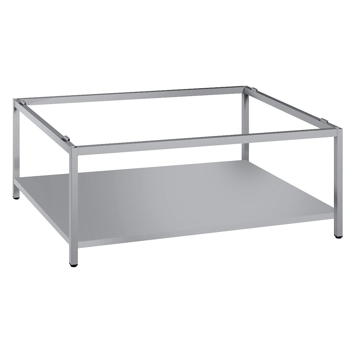 Telaio portante con ripiano intermedio – C+P, formato UNI A1, grigio chiaro-0