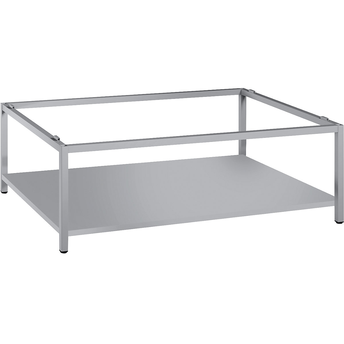 Telaio portante con ripiano intermedio – C+P, formato UNI A0, grigio chiaro-0
