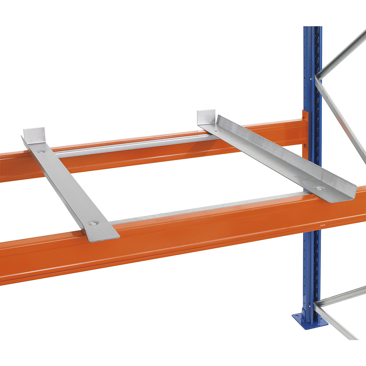 Container support, zinc plated – SCHULTE, for upright depth 800 mm, 1 pair, for beam width 50 mm-0