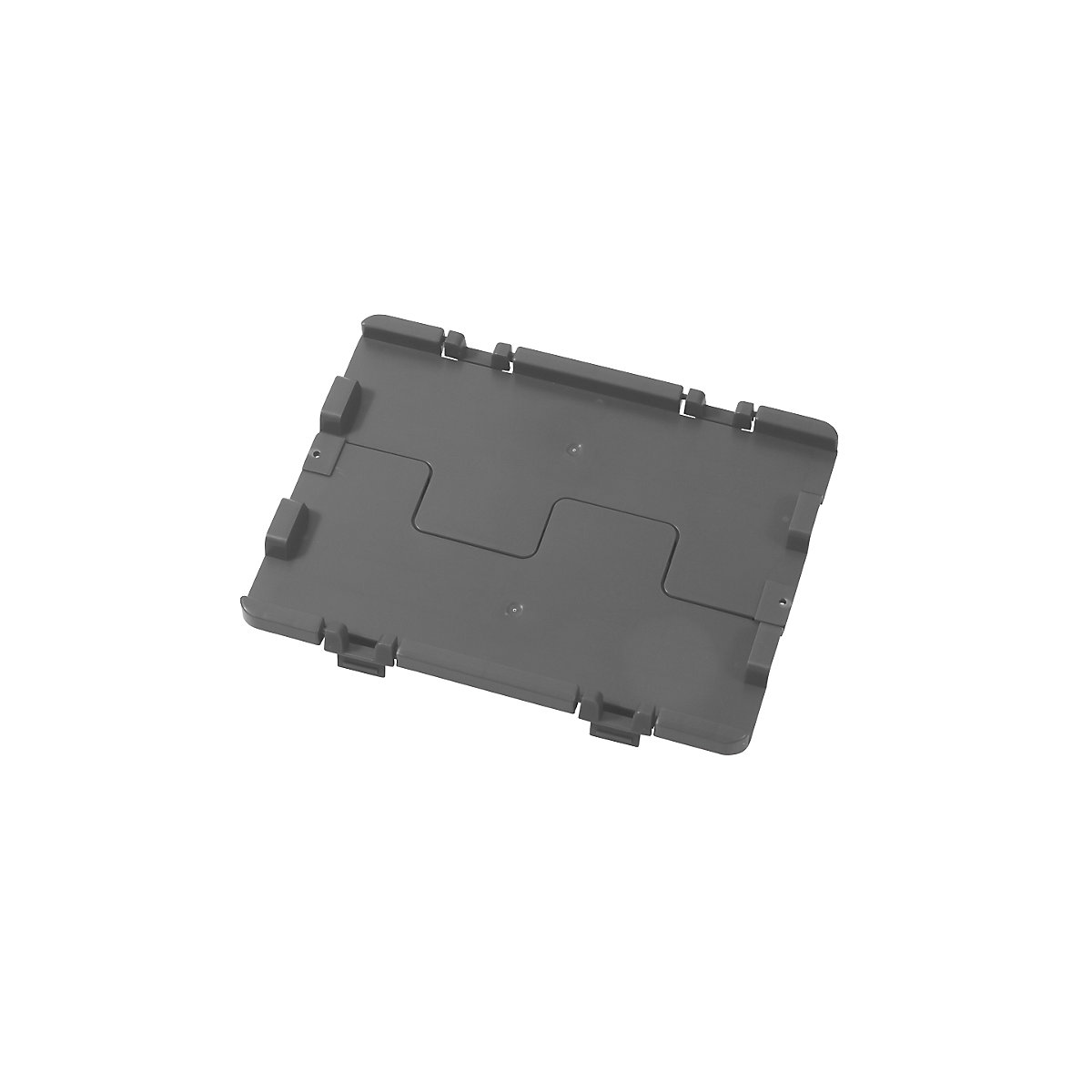 Folding lid, incl. hinges, LxW 400 x 300 mm, grey, pack of 4-0