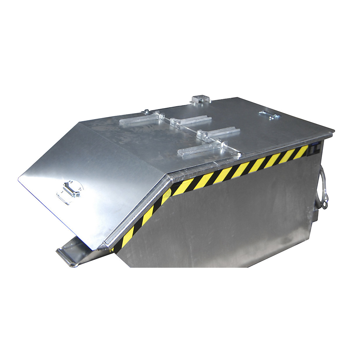 Hinged lid – eurokraft pro, for container capacity 0.3 m³, zinc plated-0