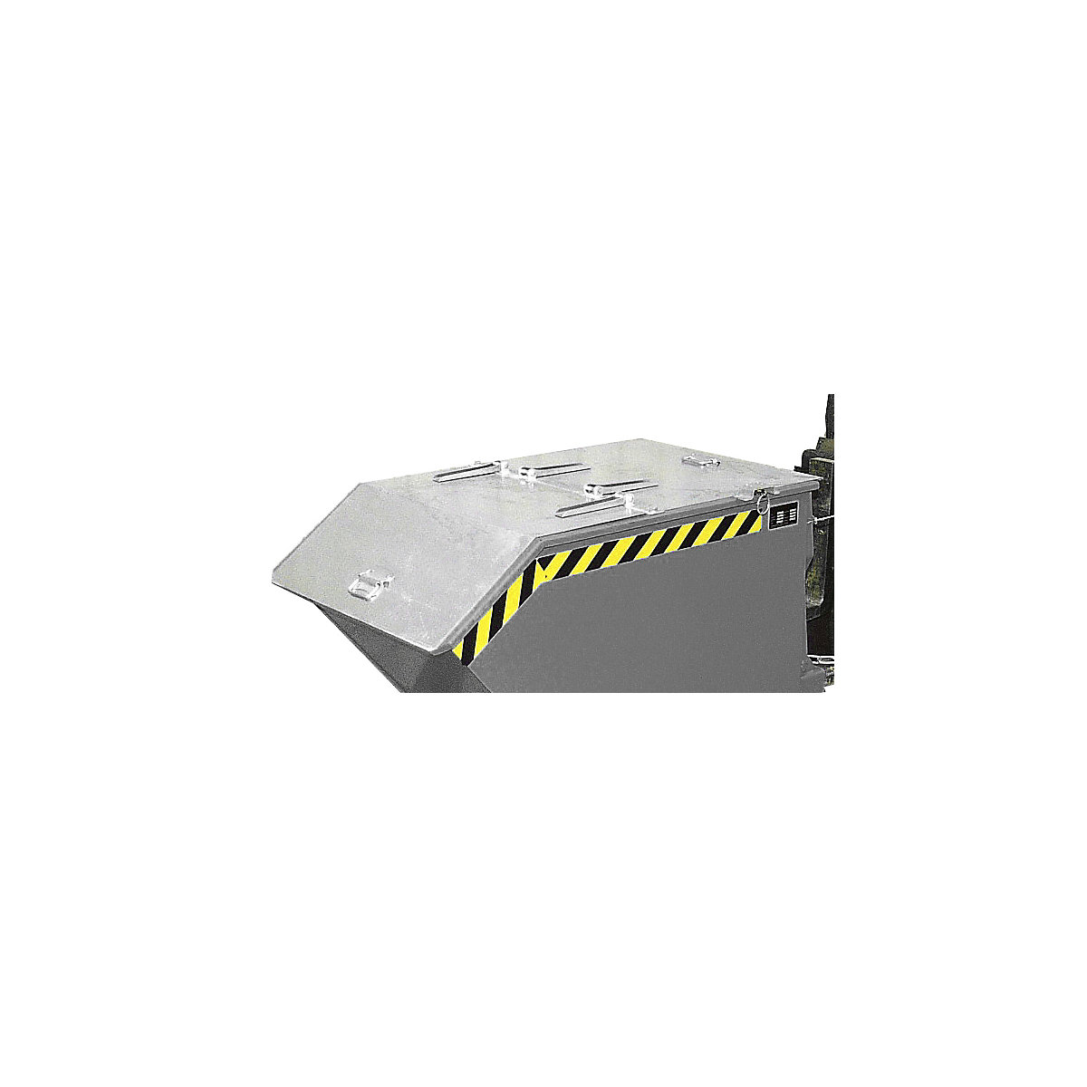 Hinged lid – eurokraft pro, for container capacity 0.5 m³, zinc plated-0