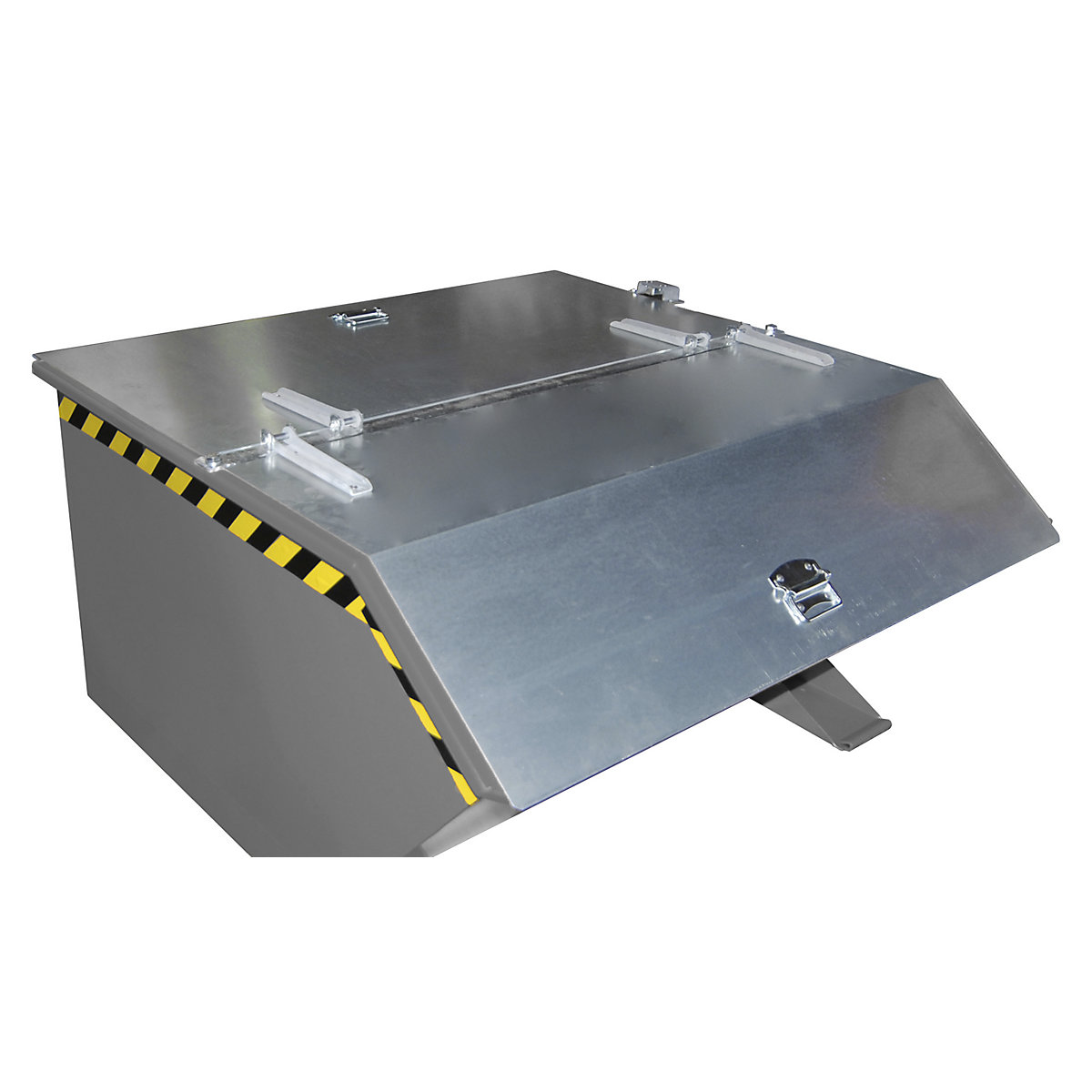 Hinged lid – eurokraft pro, for container capacity 1.0 m³, zinc plated-0