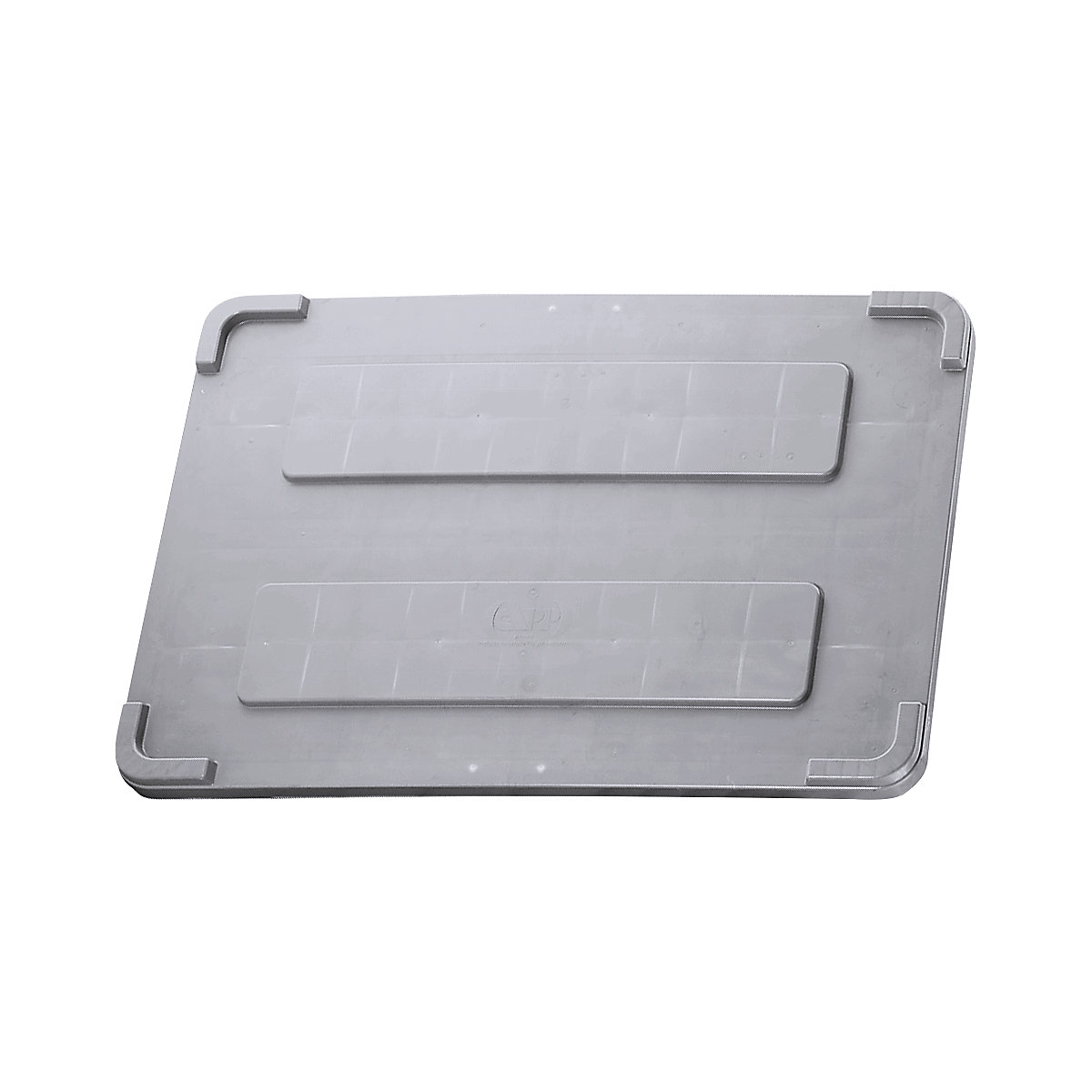 Lid for pallet boxes with overlapping edge