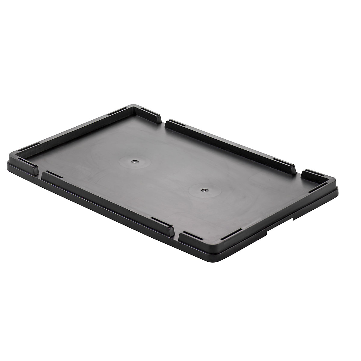 Lid, LxWxH 600 x 400 x 32 mm, black, pack of 4-0