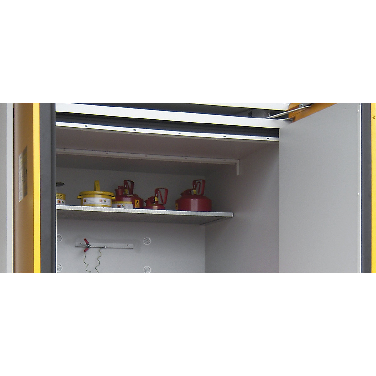 Mesh grid shelf for drum cupboard – LaCont, WxD 1550 x 1025 mm, max. load 75 kg-0