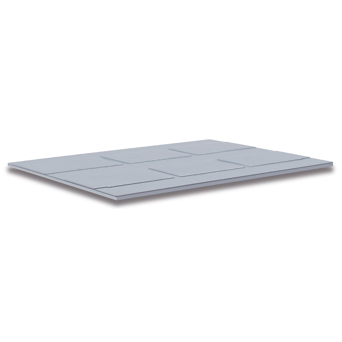 Polyethylene lid, for external dims. LxW 1200 x 1000 mm, grey-0
