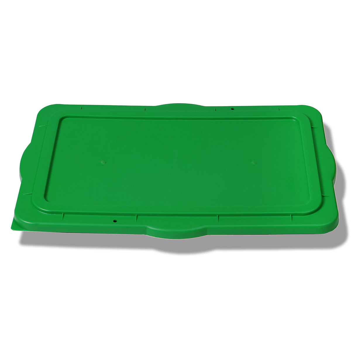 Stacking lid for plastic container, made of polyethylene, closes tightly, green-0