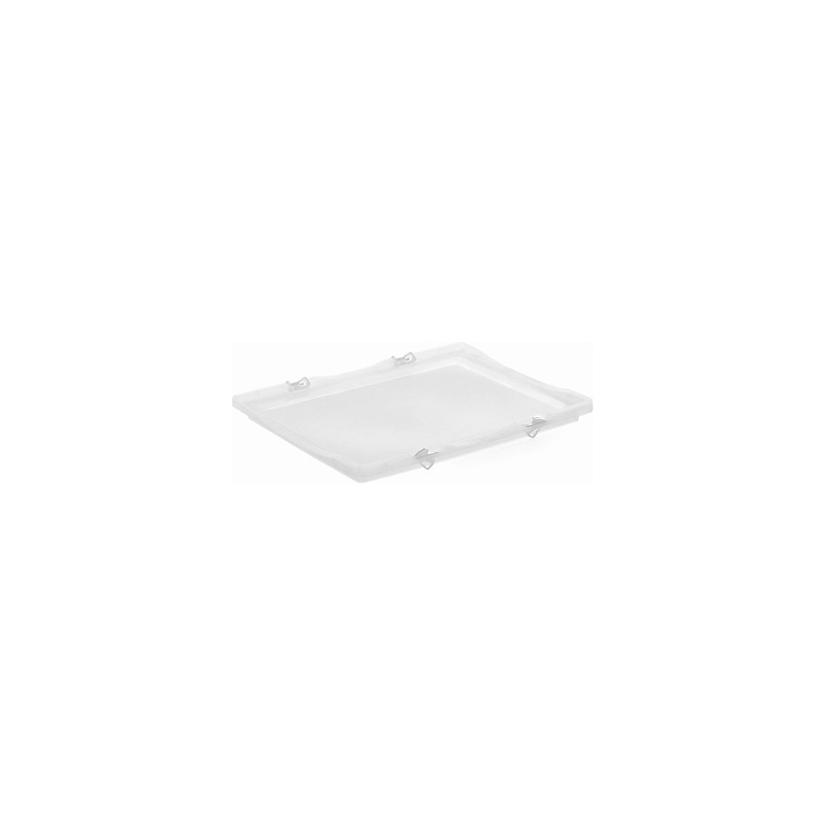 Translucent hinged lid, external LxW 400 x 300 mm, made of polypropylene-0