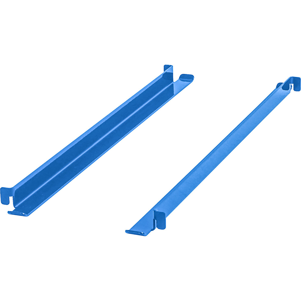 CustomLine support rails – eurokraft pro, length 518 mm, pack of 2, light blue RAL 5012-0