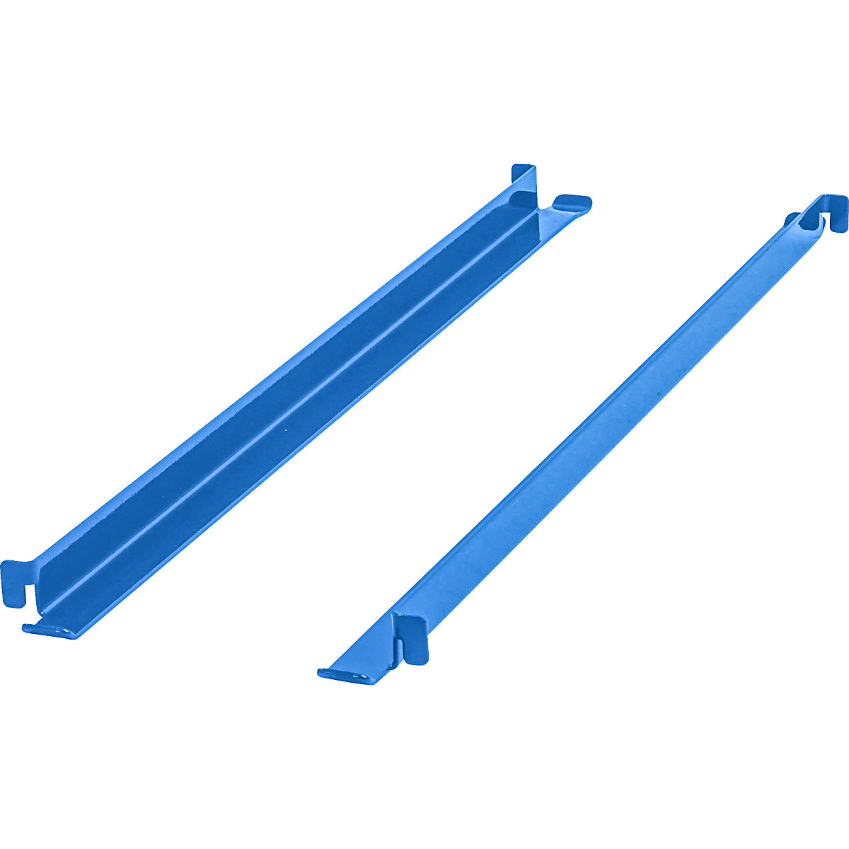 CustomLine support rails – eurokraft pro, length 618 mm, pack of 2, light blue RAL 5012-0