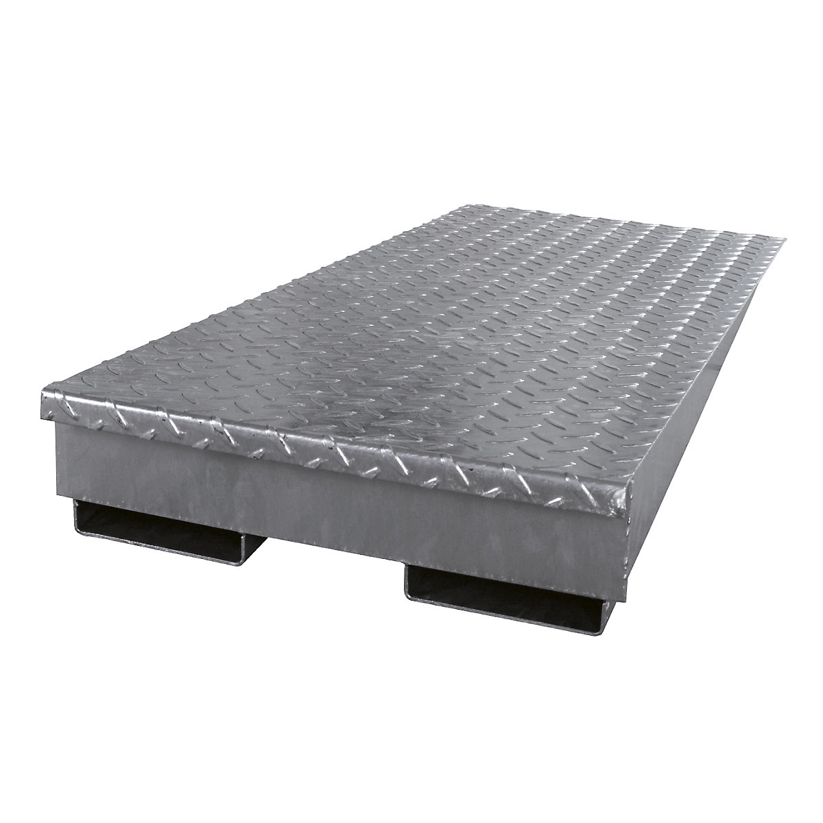 Loading ramp for steel low profile sump tray, zinc plated - LaCont
