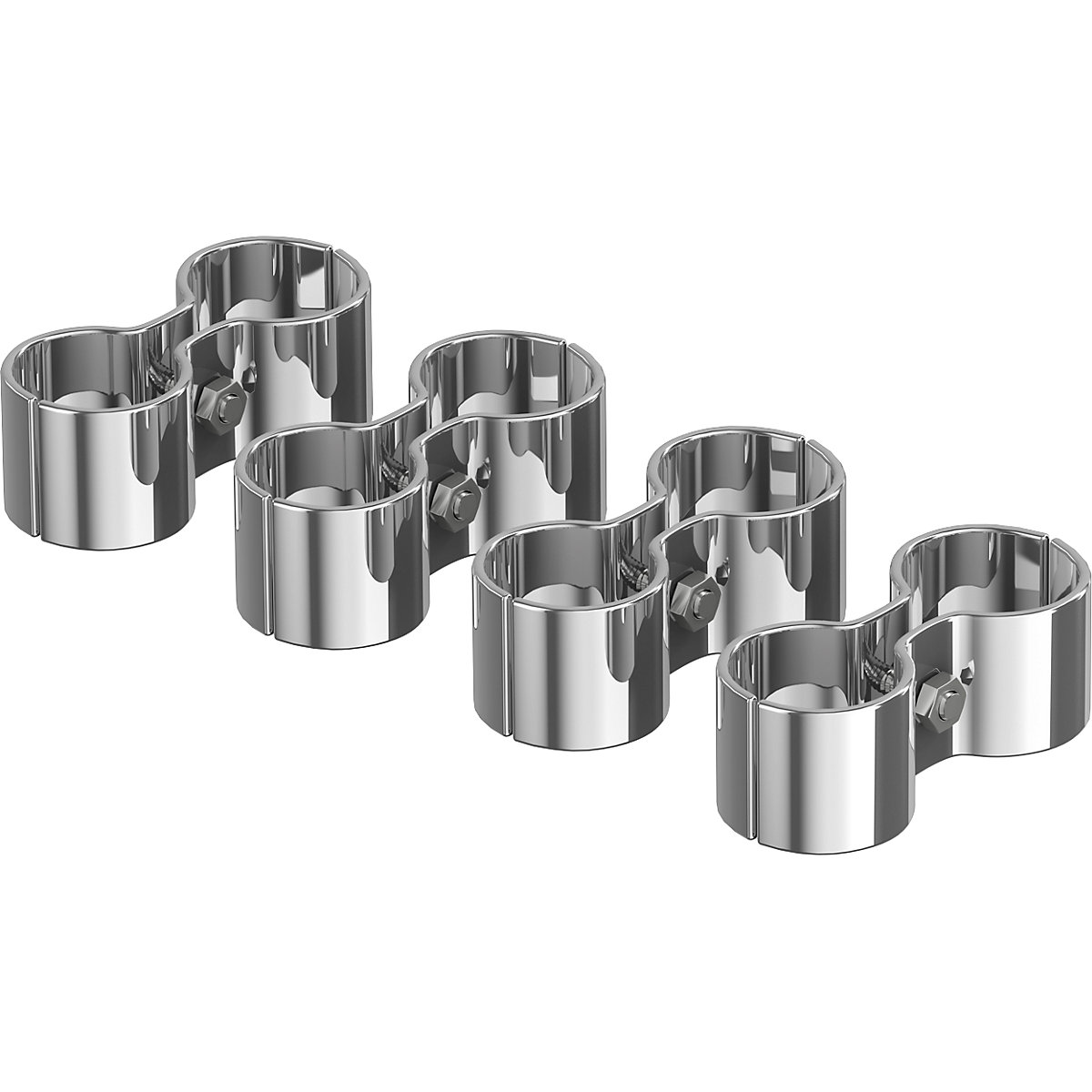 Post connection clip, for steel mesh shelf unit, pack of 4-0